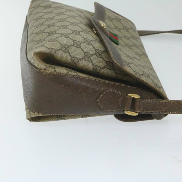 GUCCI GG Supreme Web Sherry Line Shoulder Bag Beige Red 904 02 084 Auth ep2885 - Picture 3 of 16